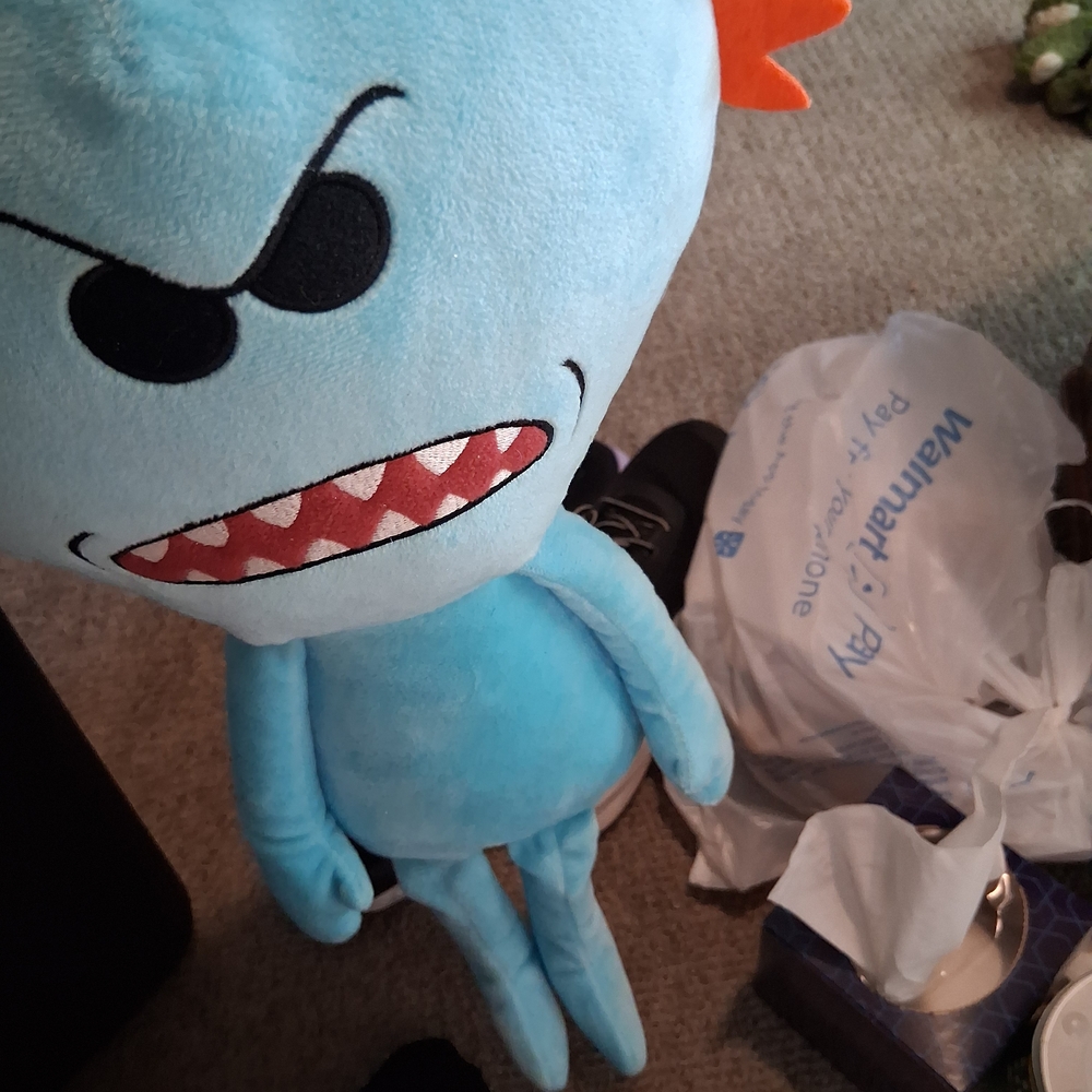 Blue Plush Toy with Orange Hair